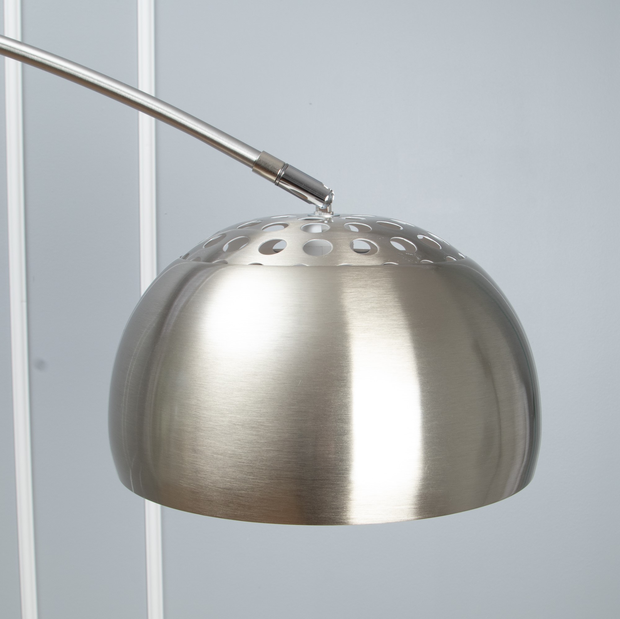 Современный высокий торшер 844214/27 напольный на мраморном основании с металлическим плафоном