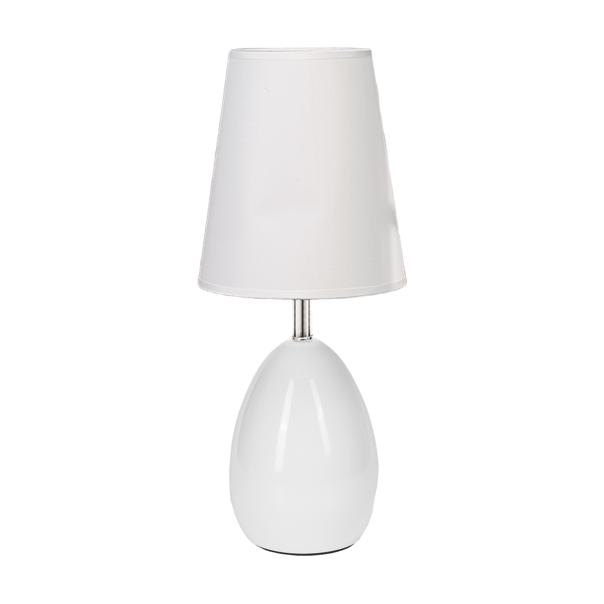 Купить настольную лампу 90030Б с белым абажуром из ткани, прикроватный светильник с белым основанием