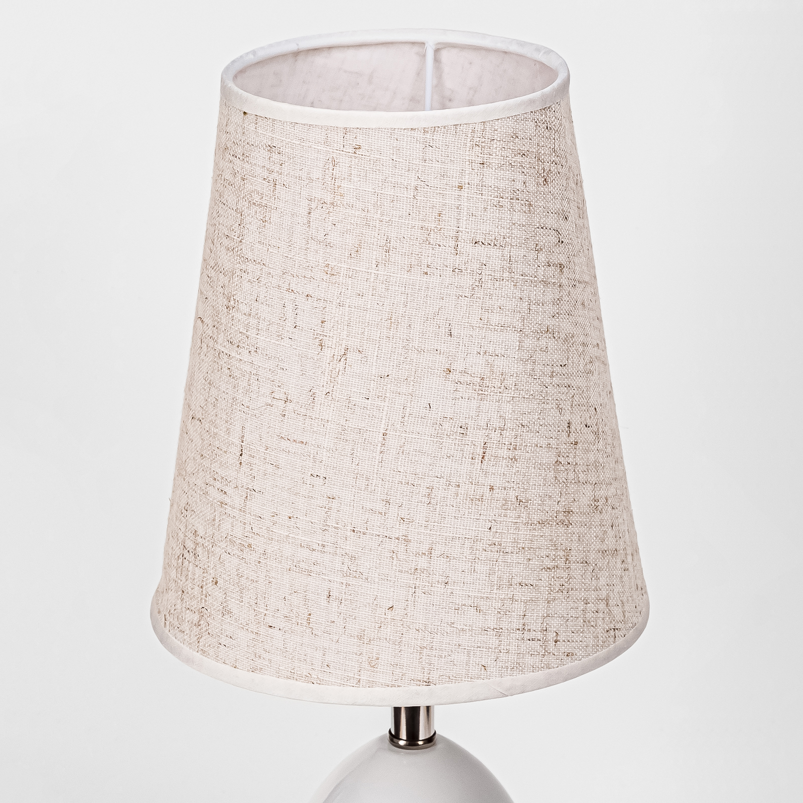 Лампа настольная 90030ЛБ фото бежевый абажур из льна