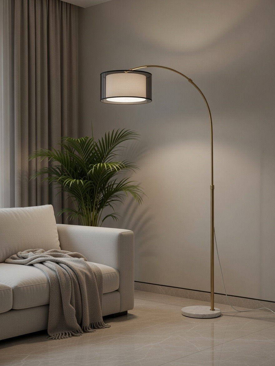 Закажите напольный торшер 850080зб современный светильник лампа с абажуром E27, золотистый в интернет-магазине BONROW. Цена ниже, чем на маркетплейсах, гарантия качества. Доставка по всей России