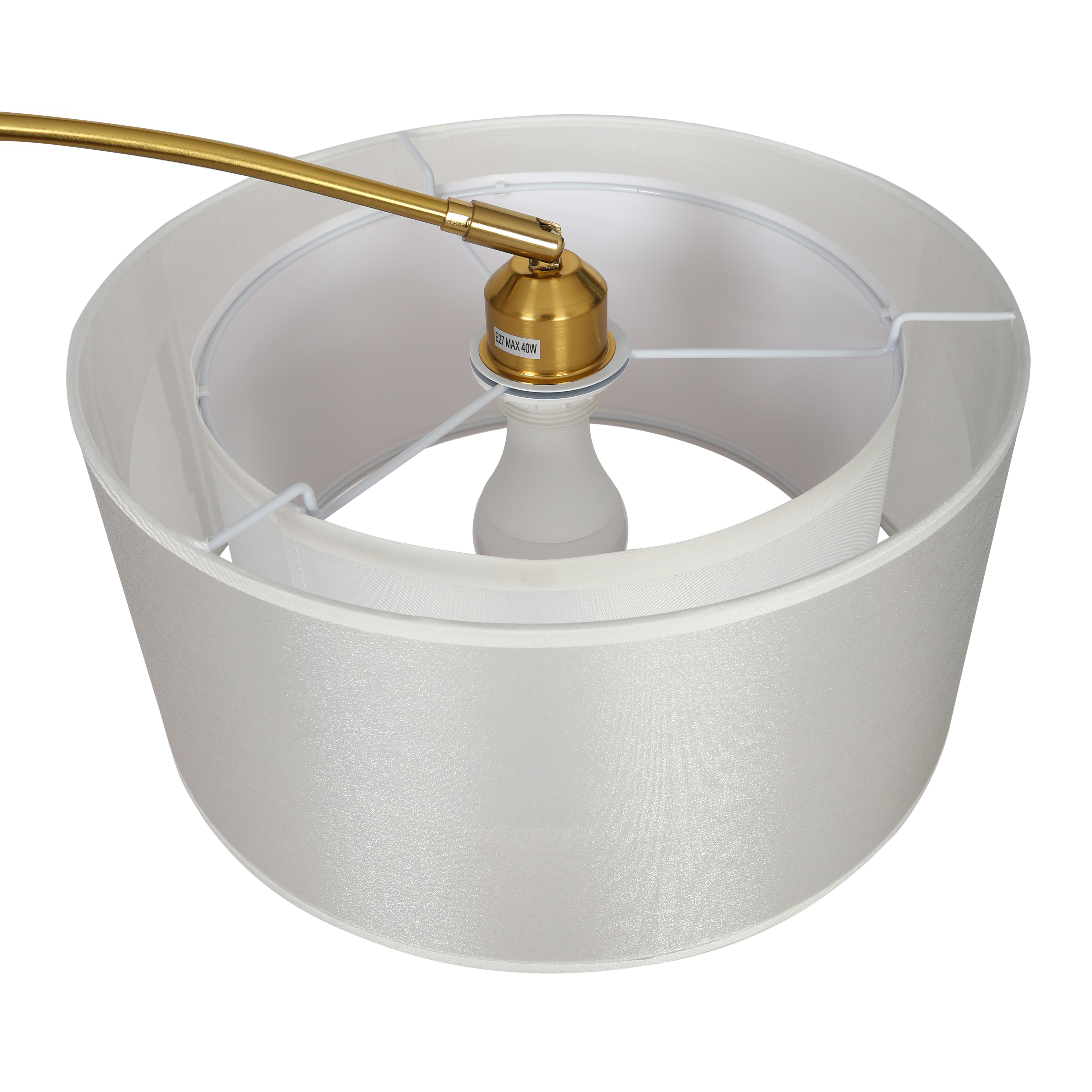 Купить торшер напольный 850070зб современный светильник лампа с абажуром E27, золотистый в интернет-магазине BONROW