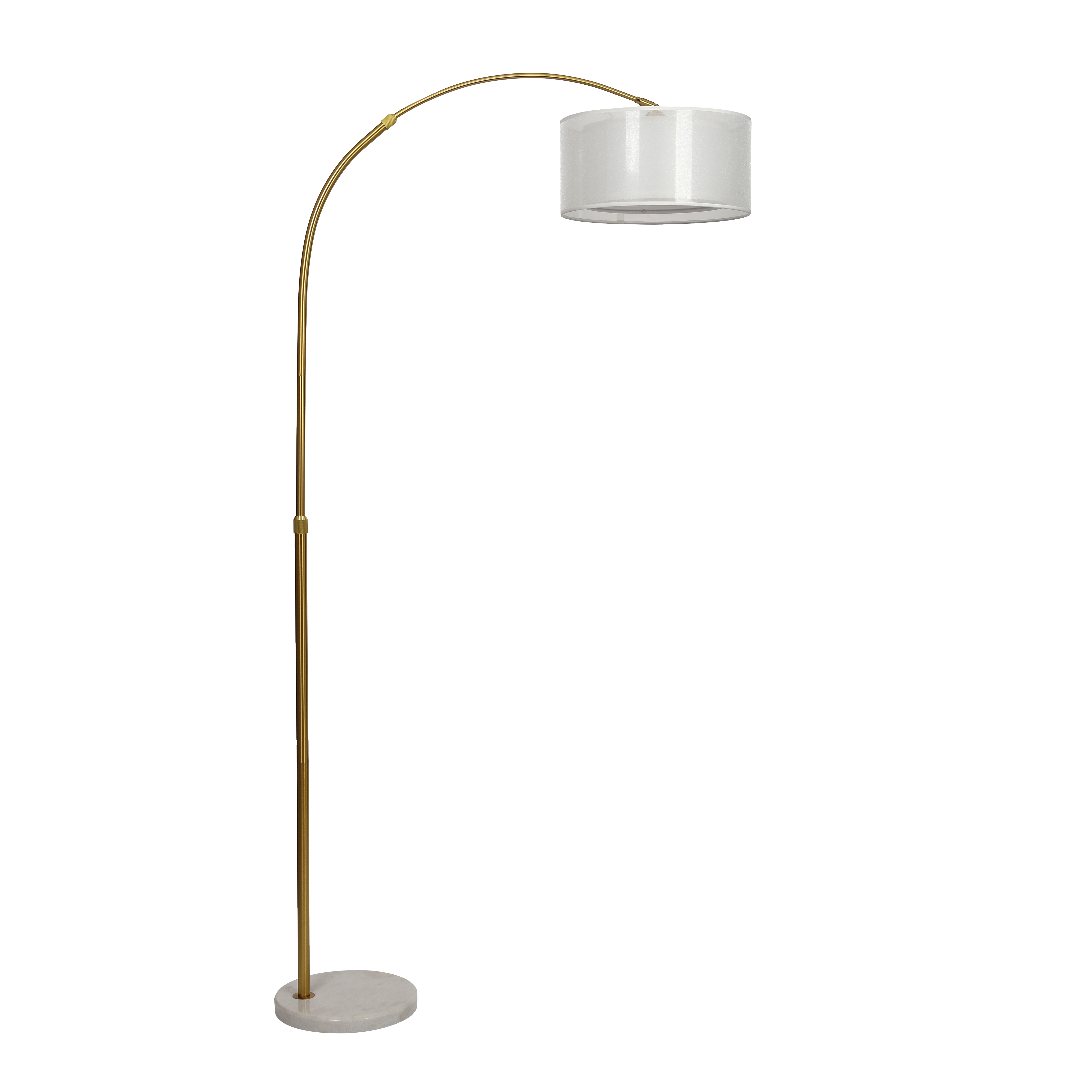 Купить торшер напольный 850070зб современный светильник лампа с абажуром E27, золотистый в интернет-магазине BONROW