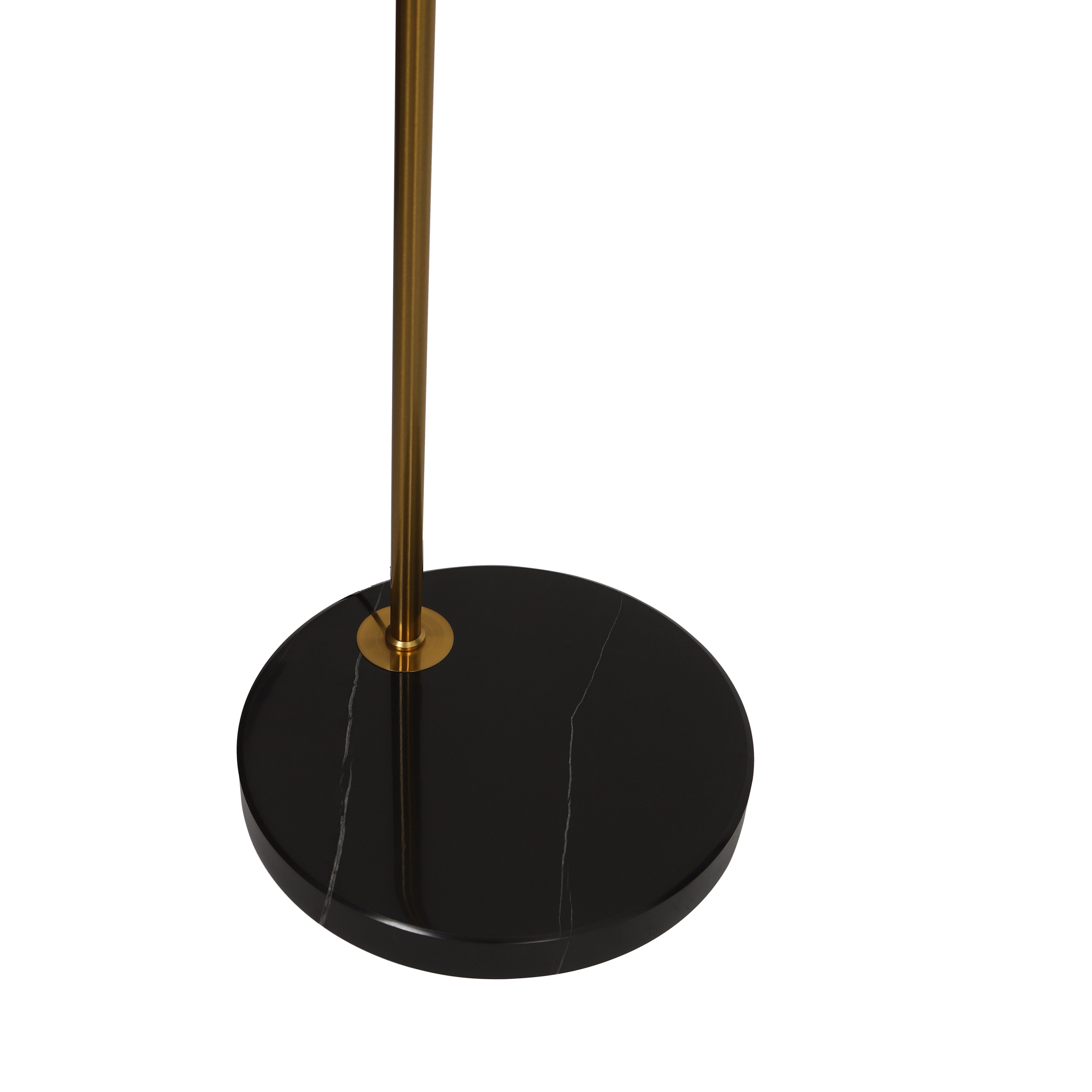 Торшер напольный на мраморном основании с двойным абажуром, черный мрамор