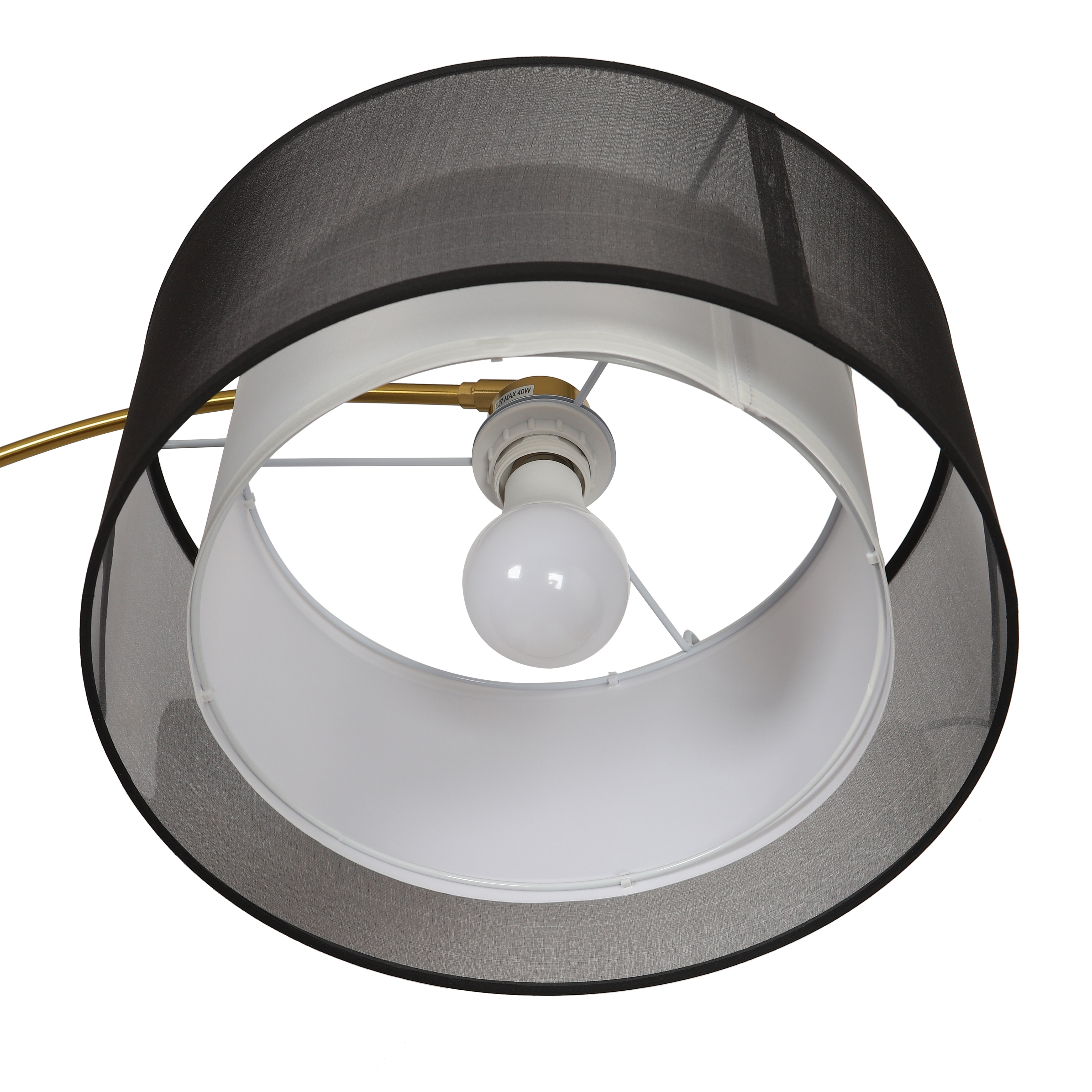 Купить торшер напольный 850080зч современный светильник лампа с абажуром E27, золотистый в интернет-магазине BONROW