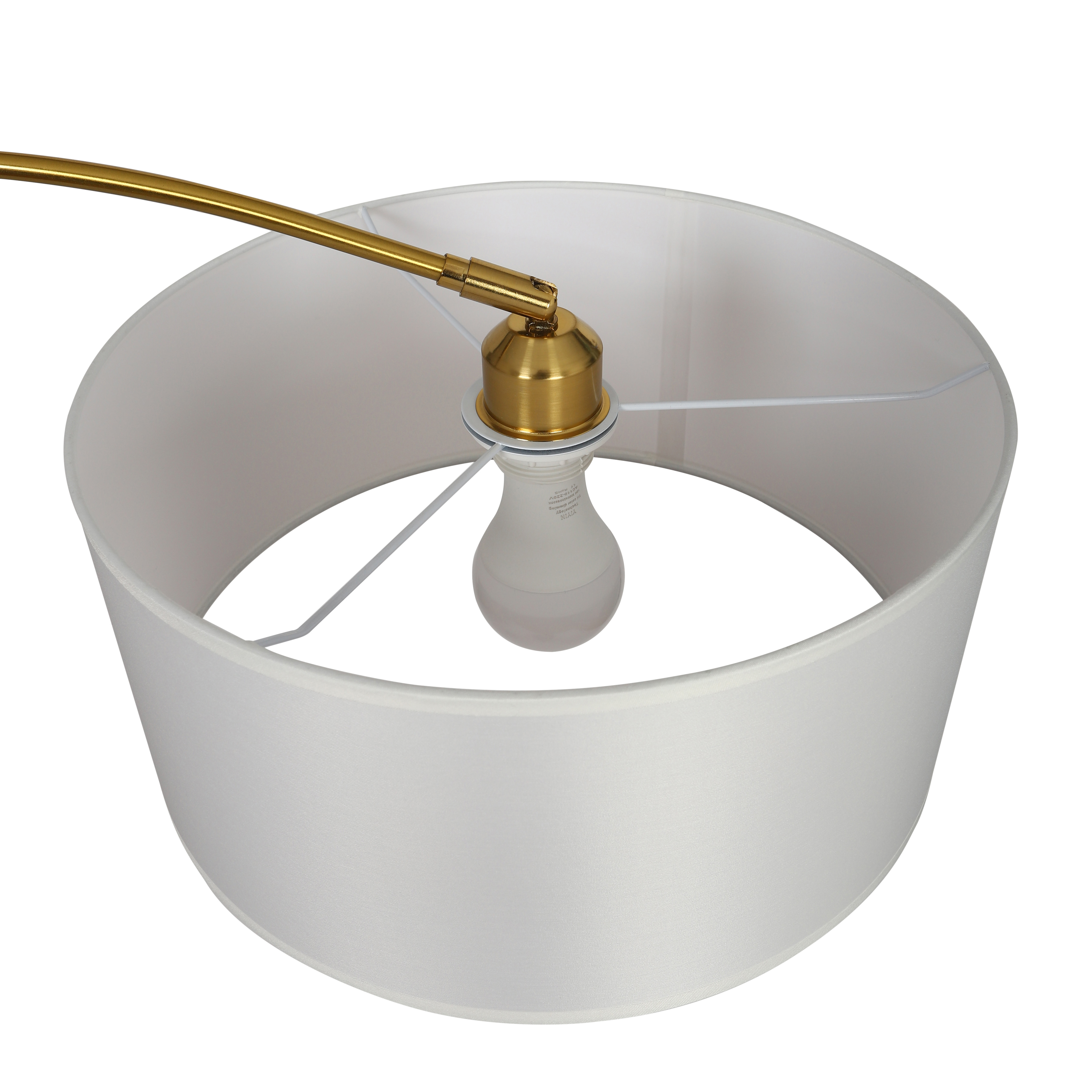 Купить торшер напольный 18526ЗБ современный светильник лампа с абажуром E27, белый в интернет-магазине BONROW