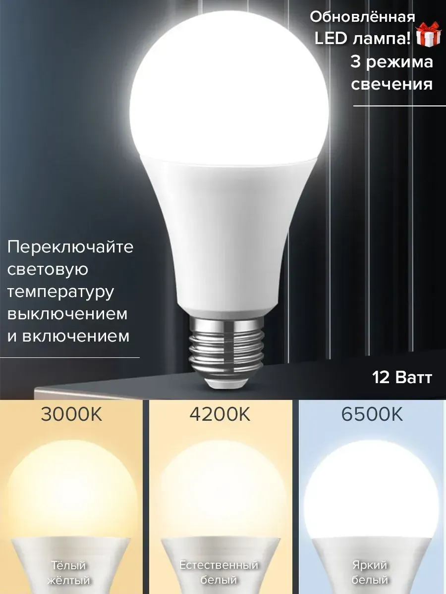 Торшер напольный современный светильник лампа с абажуром E27, белый