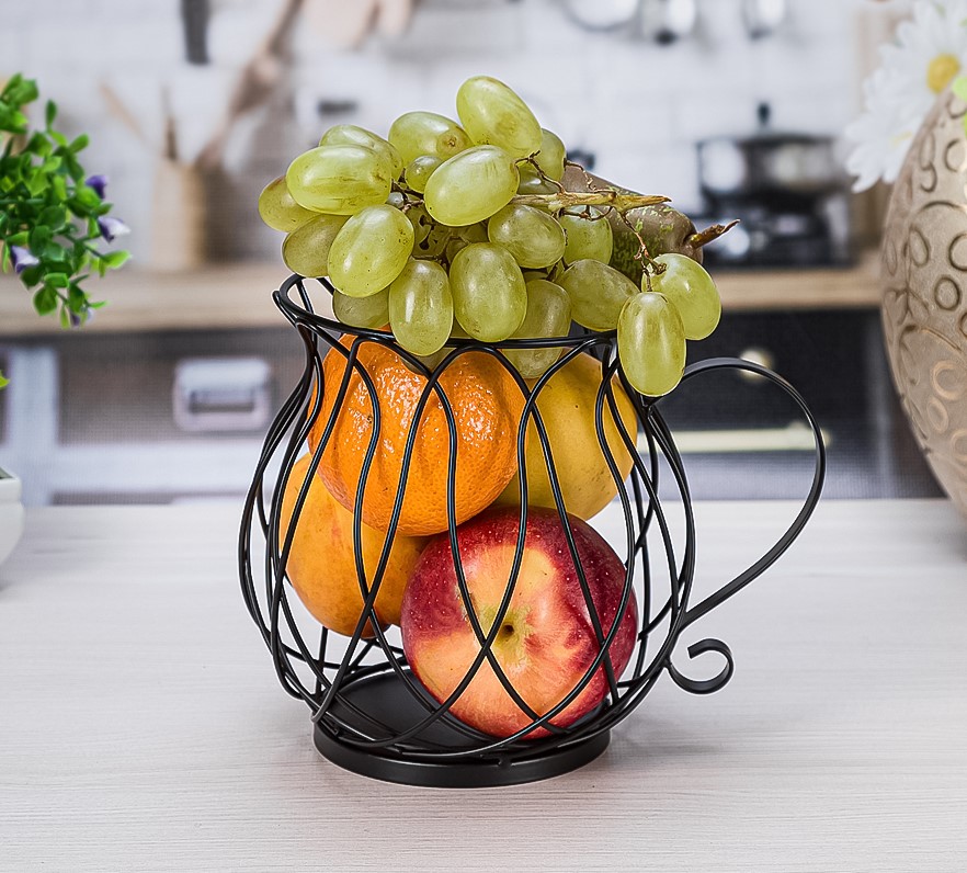 Ваза металлическая, конфетница, корзина для кофейных капсул, черный
